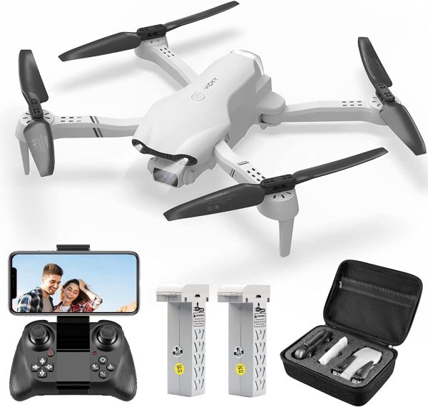 DRONEEYE F10 Foldable Drone with Camera for Adults,1080P HD FPV Live Video, Altitude Hold，Headless Mode,3D Flips, Trajectory Flight, App Control,One Key Start, RC Quadcopter for kids with 2 Batteries - Image 2