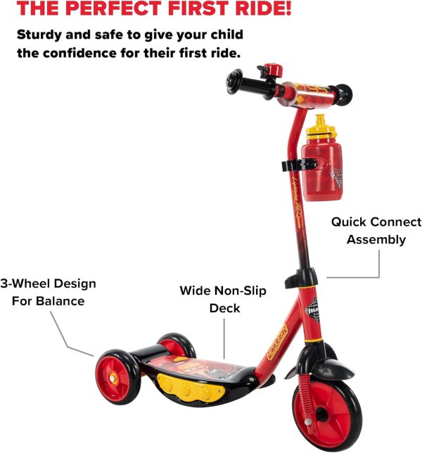 Huffy Marvel and Disney Ride On Toys for Toddlers 1-3 Boys, Tricycle for Toddlers Age 3-5, LED Light-Up Feature and More, 2 or 3 Wheel Scooters Ages 2-10, Spiderman Toy, Black Panther, Disney Cars - Image 3