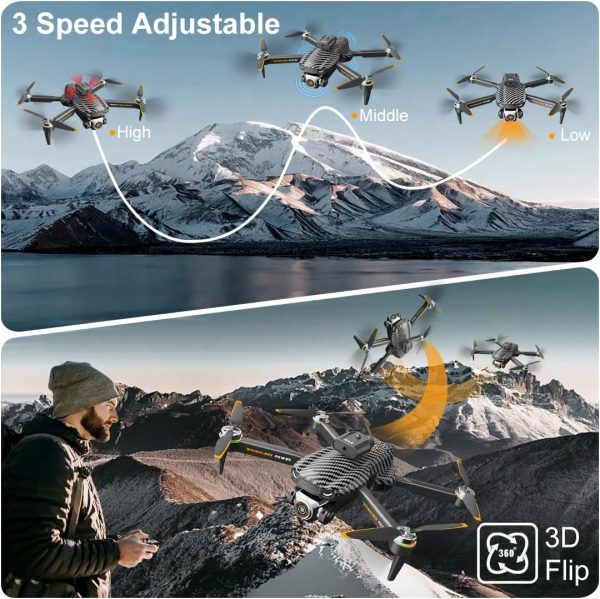 Drones with 4k Camera Ultra-wide,Real-time Vision Screen Handle,Foldable WiFi FPV Drone kit, RC Quadcopter with Brushless Motor, Optical Flow, Altitude Hold,2 Batteries - Image 7