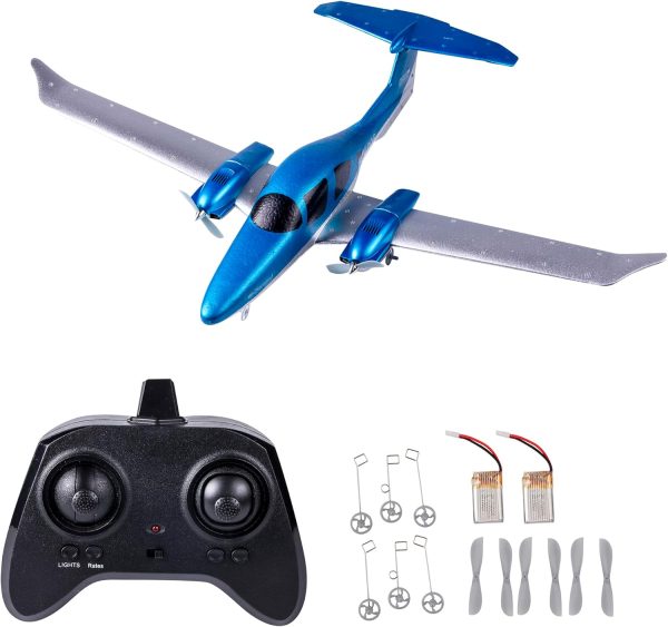 RC Plane Remote Control Airplane RTF 2 Chanel Radio Control Diamond Airpcraft for Beginners Wingspan 550mm (2 Batteries) - Image 2