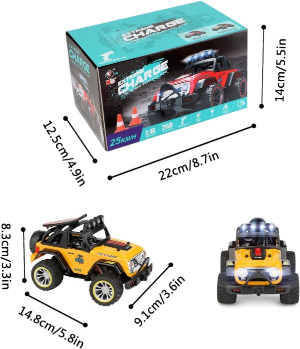 Wltoys 32221 RC Car 1/32 RC Crawler 25km/h Brushed RC Cars 2.4GHz RC Rock Crawler 2WD Remote Control Car All-Terrain TPR Tires RC Car Gifts… - Image 5