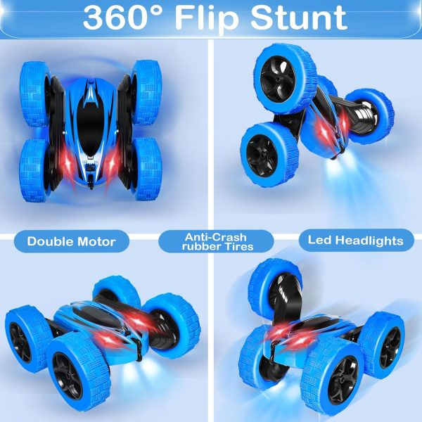 FREE TO FLY Remote Control Car Boys Toys: 360 Flip Rc Cars 2.4Ghz Double-Sided Rotating Stunt Car 6 7 8 9 10 11 12 Year Old Kids Girls Outdoor Indoor - Image 3