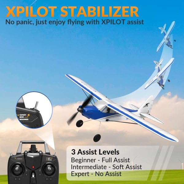 RC Plane Sport Cub 500 S2 RC Airplane RTF 4 CH Remote Control Airplane with Gyro Stabilization System& One Key Aerobatic, Ready to Fly for Beginners,Kid,Adults - Image 3