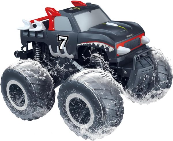 Threeking 1:16 Waterproof Monster Truck Pickup Toys RC Cars Remote Control Car Truck Toys 4WD All Terrain Off-Road Car Toy Gifts Presents 6 7 8 9 10 11 12 Year Old Kids Boys Girls Toys - Image 2