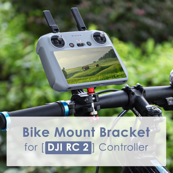 Generic Bike Mount for DJI RC 2 Remote Controller, Aluminum Alloy, Rotatable, Action Camera Compatible, Handlebar Mount - Image 3