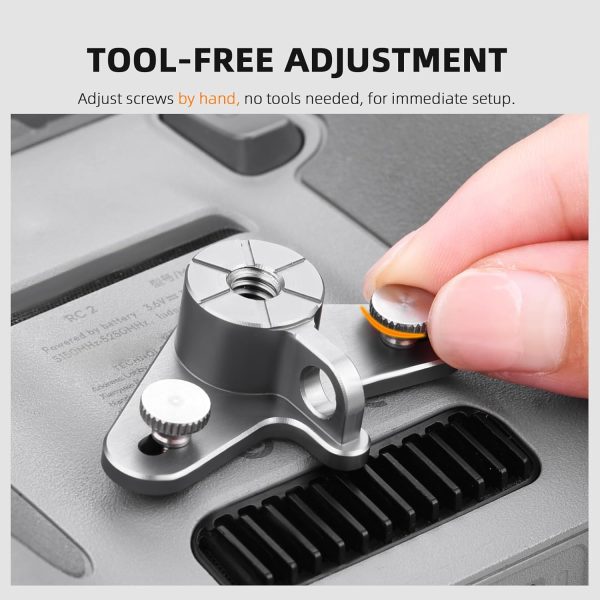 Bike Mount for DJI RC 2 / RC, Bicycle Adapter Holder Tripod Aluminum Alloy 1/4 Screw Remote Controller for DJI Mini 3 Pro, Mini 4 Pro, Air 3, Mavic 3 Pro, Air 2S, for DJI RC, RC 2 Accessories - Image 7