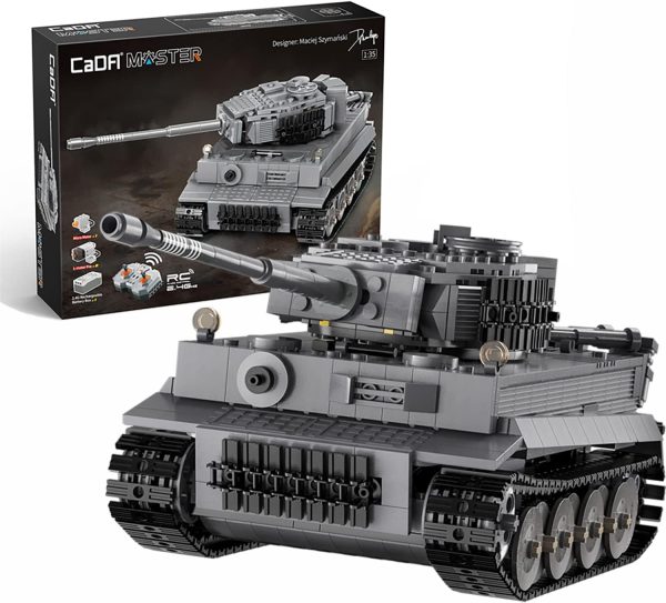 dOMOb Tiger WWII German Tank Building Kit – 2.4G Remote Control Battle Army Build Set – 1:35 RC Tank Model – CaDA Bricks Toy for 14+ Kids & Adults – 925 Building Blocks – for Boys, Hobbyist, Collector - Image 9