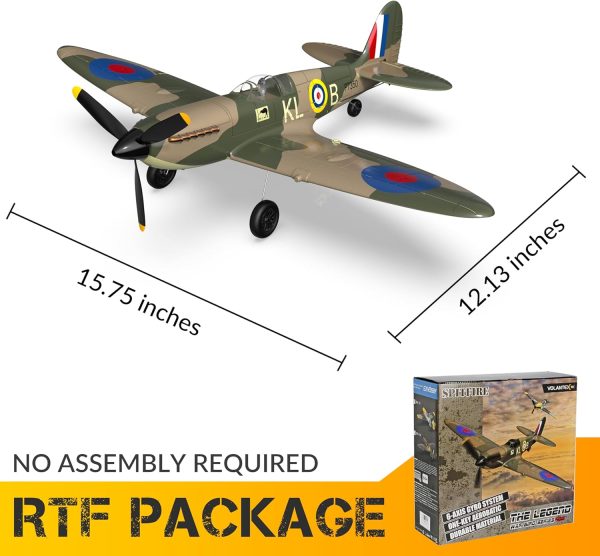 RC Plane 4 Channel Remote Control Airplane - Ready to Fly Spitfire RC Airplane for Beginners Adult with Xpilot Stabilization System & One Key Aerobatic - Image 9