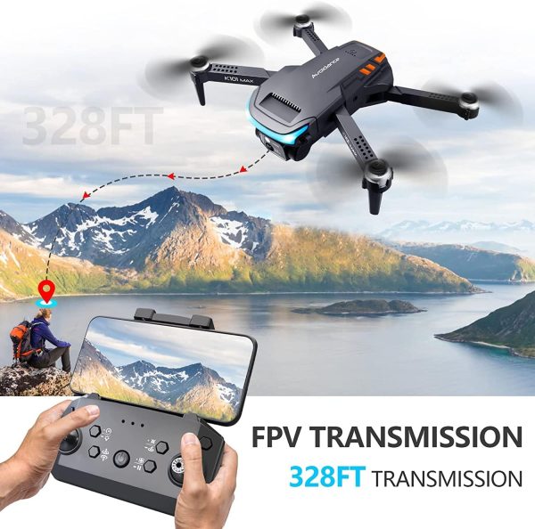 Mini Drone for Adults Beginners with 1080P HD FPV Camera, RC Quadcopter Camera Drone with Altitude Hold, One Key Landing, Obstacle Avoidance, Speed Adjustment, Headless Mode, 3D Flips, 2 Batteries - Image 4