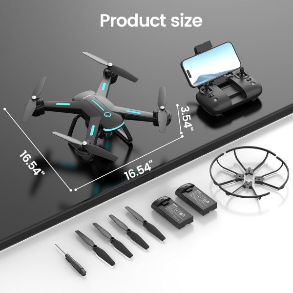 Drone with Camera for Kids 1080P HD FPV Drones, WeFone RC Quadcopter for Adults Beginners with Altitude Hold, 360 Flips, Headless Mode, One Key Start, Waypoint Fly, 2 Batteries - Image 10