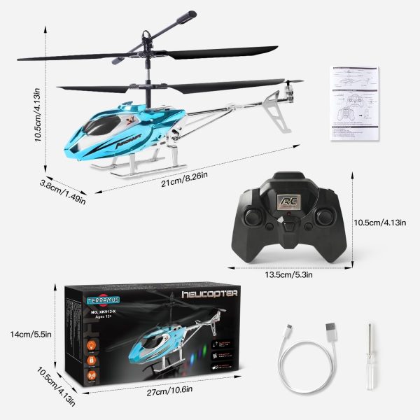 Remote Control Helicopter for Kids,Altitude Hold RC Helicopters with Gyro & LED Light,2.4GHz Radio Controlled Aircraft Indoor Toy with 3.5 Channel,High&Low Speed,Gift for Boys Adults Beginner - Image 10