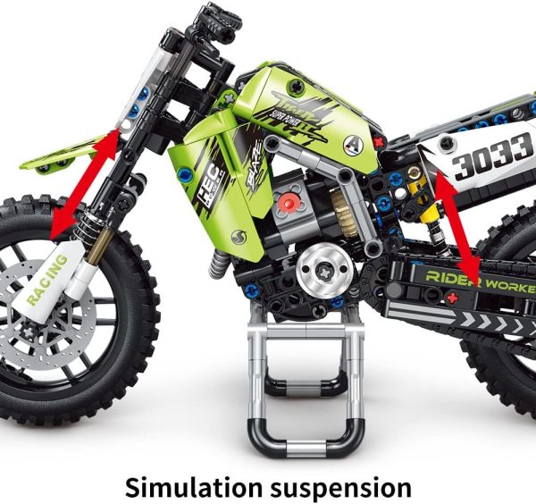 Mesiondy Motorcycle Toy Building Blocks Kit,Stem Bricks Sets,Toys for Boys & Adults,Build A Model Motorcycle, (476 Pieces)……… - Image 4