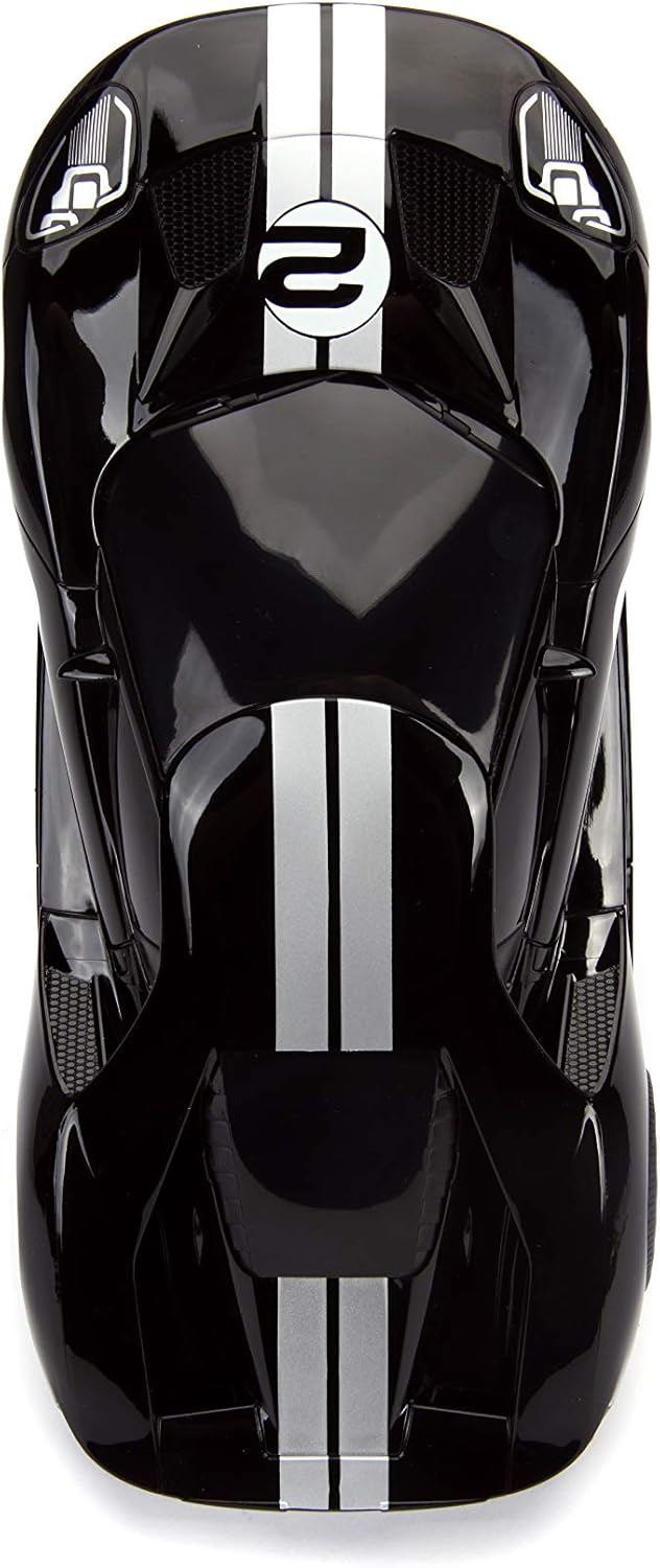 Jada Toys Bigtime Muscle 1:16 2017 Ford GT RC Remote Control Car 2.4 GHz Black/White Stripes, Toys for Kids and Adults, Glossy Black W/Stripes (30721) - Image 4