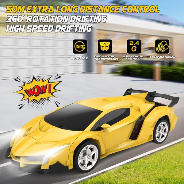 Transform Remote Control Car Toy for Kids 4 5 6 7 8, Remote Control Car for Boys 4-7, Transform Cars for Boys 4-6, Toy Car 5 Year Old Boy, Toys for 3 4 5 6 7 8 9 10 11 12 Years Old Boy - Image 7