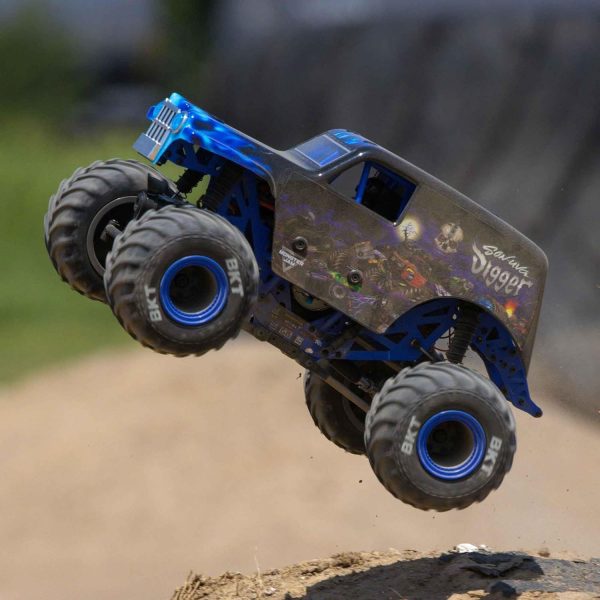 Losi 1/18 Mini LMT Son Uva Digger 2S 4X4 RTR Brushed Monster Truck Battery & Charger Included Blue LOS01026T2 - Image 5