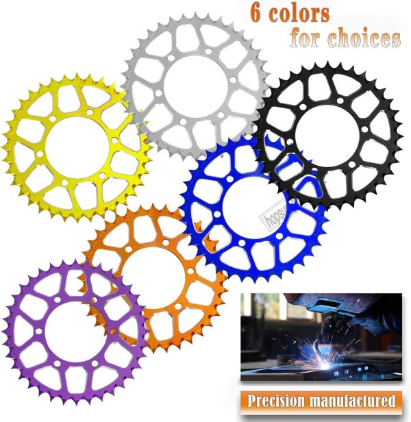 Aluminum 7075 Hub Chain Sprocket Upgrades Part for Losi 1/4 Promoto MX Motorcycle Dirt Bike RTR FXR (LOS06000) (LOS06002) 7075 Alloy Hub Chain Sprocket Hops Up,Orange - Image 5