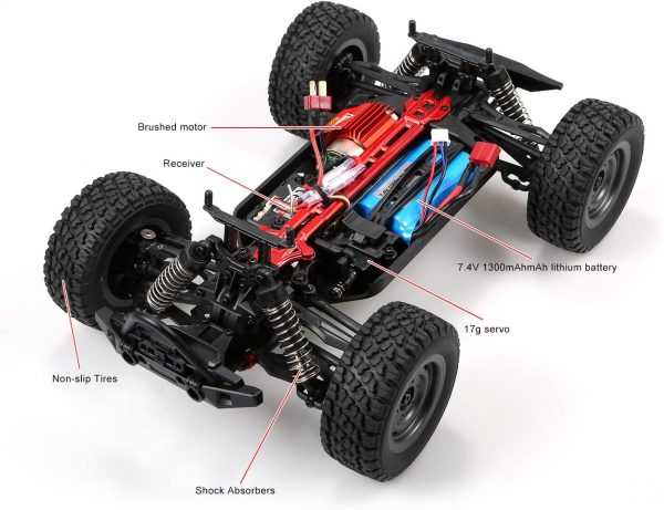 GoolRC 1:16 Scale RC Crawler 38KM/H RC Truck 4WD Off Road All Terrain RC Monster Truck Rock Climbing RTR with led Light Waterproof Hobby Grade Toys for Kids and Adults - Image 6