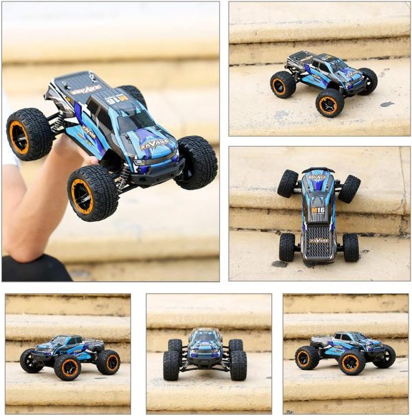 GoolRC 16889A RC Car, 1:16 Scale Remote Control Car, 4WD 45KM/H High Speed RC Truck with Brushless Motor, 2.4GHz All Terrain Off Road RC Crawler, Electric Vehicle Toy for Kids and Adults (Blue) - Image 3