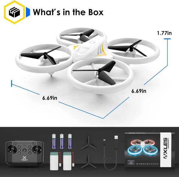 Drones for Kids, RC Drone with Cool Led Lights Mini Remote Control Beginner Drone Indoor Outdoor RC Quadcopter with 3D Flip and 2 Rechargeable Battery Flying Toys Gift for Boys Girls - Image 7