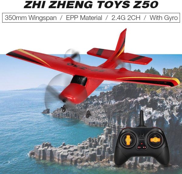 GoolRC Z50 RC Airplane, 2.4G 2CH Remote Control Airplane, EPP Foam RC Plane Glider with Gyro RTF Easy to Fly for Beginners - Image 3