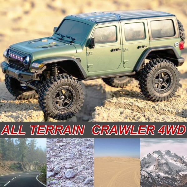 1/18 RC Crawler RC Jeep Remote Control Truck Off Road RC Rock Crawler 4x4 RTR All Terrain 370 Brushed Motor 2.4GHz Fully Proportional 3 Range Speed Upgrade Chassis Model Hobby Toy for Adult - Image 5