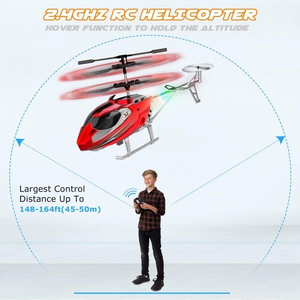 Remote Control Helicopter for Kids,Altitude Hold RC Helicopters with Gyro & LED Light,2.4GHz Radio Controlled Aircraft Indoor Toy with 3.5 Channel,High&Low Speed,Gift for Boys Adults Beginner - Image 7