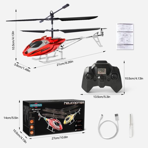 Remote Control Helicopter for Kids,Altitude Hold RC Helicopters with Gyro & LED Light,2.4GHz Radio Controlled Aircraft Indoor Toy with 3.5 Channel,High&Low Speed,Gift for Boys Adults Beginner - Image 10