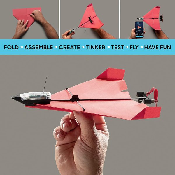 POWERUP 4.0 The Next-Generation Smartphone Controlled Paper Airplane Kit, RC Controlled. Easy to Fly with Autopilot & Gyro Stabilizer. for Hobbyists, Pilots, Tinkerers. - Image 6