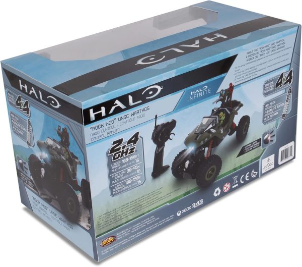 NKOK Halo Infinite RC: UNSC Warthog Rock Hog - Rock Climber, Master Chief & Spartan, 2.4 GHz Radio Control Vehicle - Image 6