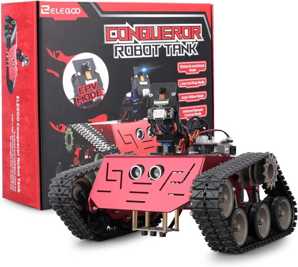 ELEGOO Conqueror Robot Tank Kit with UNO R3 for Arduino Robotics for Kids Ages 8-12 12-16 STEM Science Kits Coding Robots Toys for 8+ Year Old Boys Girls Teens Circuits Engineering Building Project - Image 8