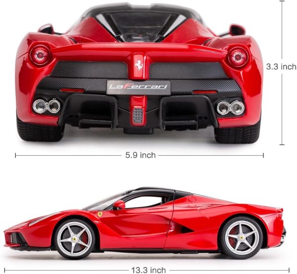 RASTAR RC Car | 1/14 Scale Ferrari LaFerrari Radio Remote Control R/C Toy Car Model Vehicle for Boys Kids, Red - Image 5