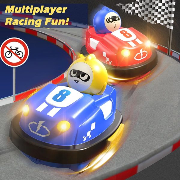 Remote Control Bumper Cars Set of 2, RC Ejecting Bumper Car with Light & Sound, RC Battle Race Vehicles Toddlers Toys, Christmas Birthday Gifts for Ages 3 4 5 6 7 8 9 10 Years Old Kids Boys - Image 7