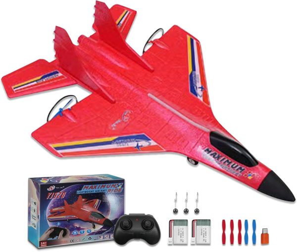 Generic RC Airplane with (Red Blue Yellow) Color, Remote Controlled Flying Toy - Image 2