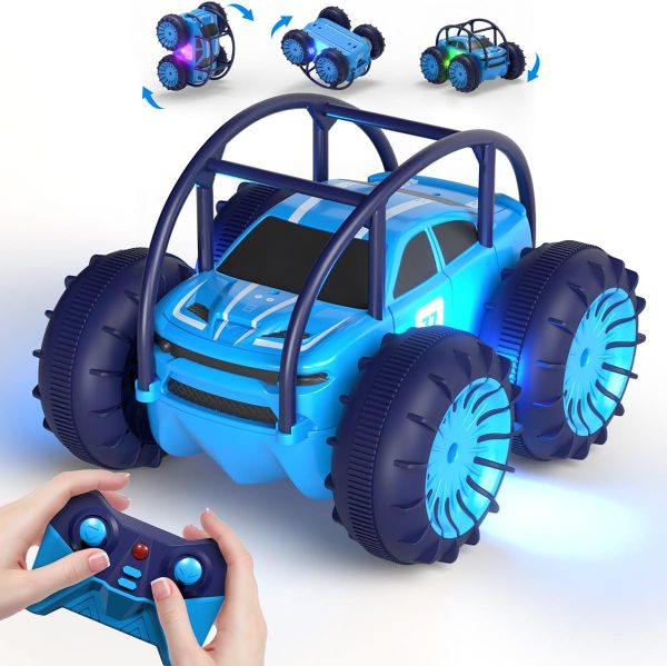 MaxTronic Amphibious Remote Control Car,Rechargeable RC Cars Toy 360° Flips Rotation Stunt Crawler 15KM/H 4WD All Terrain Outdoor Indoor Toy for Kids Boys Girls 3-12 - Image 2