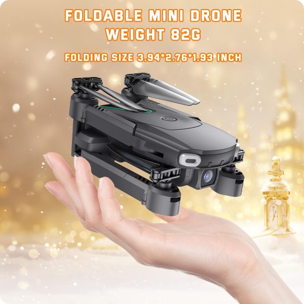 Mini Drone with Camera for Kids Beginners - Remote Control Helicopter Toys Gifts for Boys Girls, 1080P HD FPV RC Drones Support 2 Batteries, One Key Start/land, Gesture Selfie for Entertainment, Black - Image 7