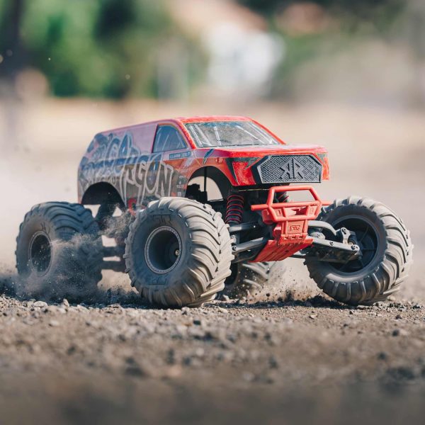 ARRMA RC Truck Gorgon 2 Wheel Drive MT 1/10 RTR (Ready-to-Run Battery and Charger Included) Smart 3300 7C S120 USB Red ARA3230ST2 - Image 3