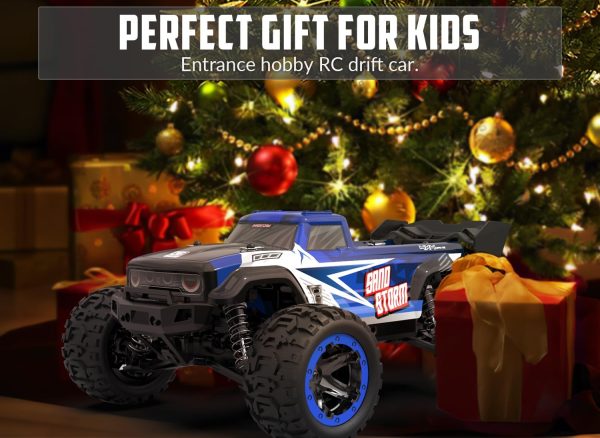 RACENT 1:16 RC Truck 4x4 Hobby RC Car 40KPH High Speed Remote Control Truck for Kids Adults, Off-Road Monster Truck with 2.4Ghz Radio Control, 2 Batteries - Image 10