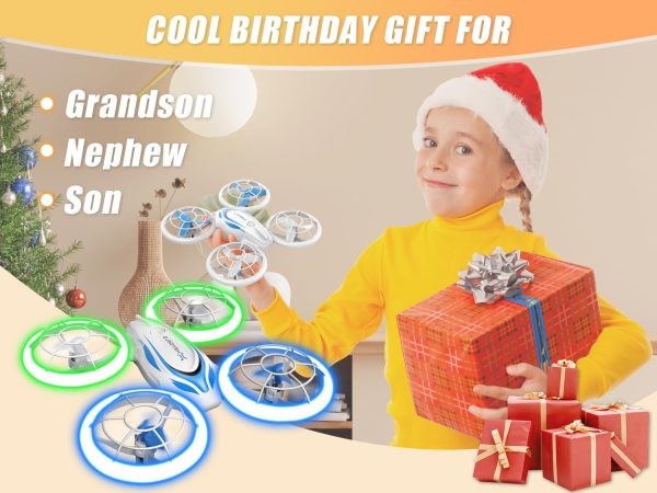 S60 Drones for Kids, Mini Drone with LED Lights for Beginners, RC Quadcopter with Altitude Hold and Headless Mode, Full Propeller Protect, 3D Flips, 2 Batteries, Toys Gifts for Boys Girls - Image 9