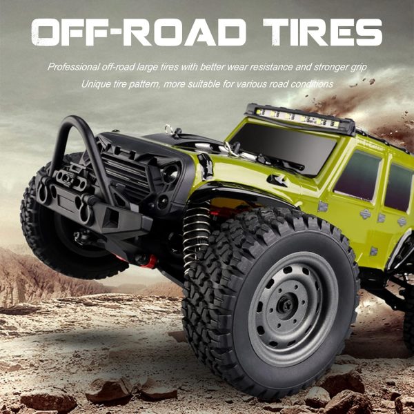 GoolRC 16103 RC Trucks 4x4 Offroad Waterproof 1:16 Off Road RC Car 4WD High Speed RC Trucks 2.4Ghz All Terrains RC Rock Crawler with LED Light and 2 Batteries Electric Toys Vehicle for Kids Adults - Image 9