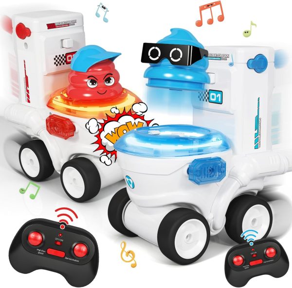 Remote Control Car Toys Set of 2 for Kids Rechargeable RC Car Ejecting Bumper Car with LED Light & Music Effects RC Vehicle Birthday for Kids Age 3 4 5 6 7 8+ Family Interaction - Image 2