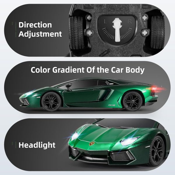 MIEBELY Lamboghini RC Car - 1:24 Scale Lambo Toy Car 3.7V 500mAh, LP700 Fast Remote Control Car for Boys 8-12, Rc Race Car Model Birthday Gifts for Kids Adults Boys Girls Age 6-12 Year Old - Image 4