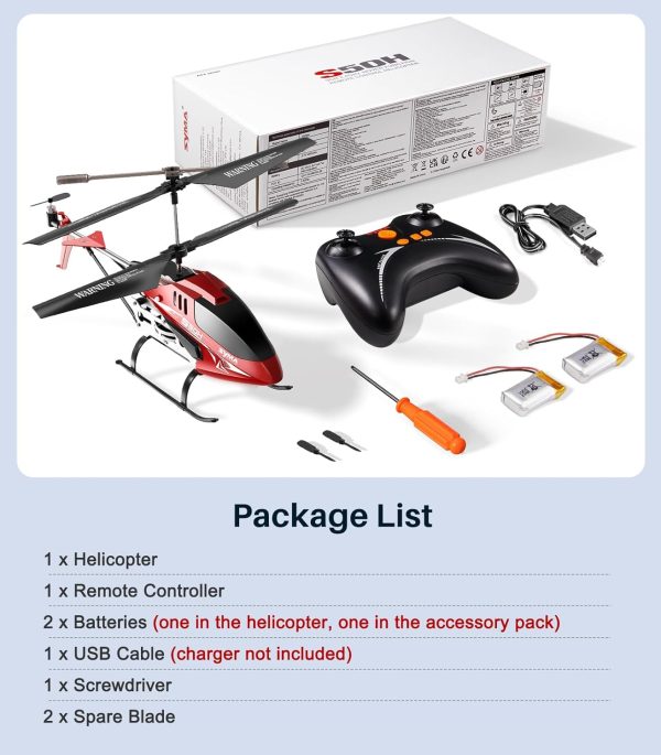 SYMA Remote Control Helicopter, RC Helicopter with 16-20 Mins Flight Time, Altitude Hold and One-Key Take Off/Landing, Gyro Stabilizer, 3.5 Channel, Gift Helicopter Toys for Boys Girls - Image 9