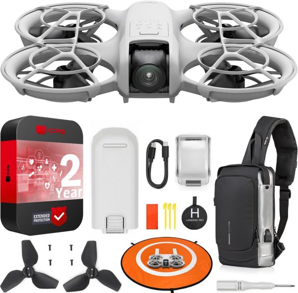 DJI Neo Drone 4K UHD Mini Quadcopter for Adults, 135g Self Flying Drone that Follows You, Palm Takeoff, AI Subject Tracking, QuickShots, (Controller-Free) Bundle with Deco Gear Accessories - Image 2