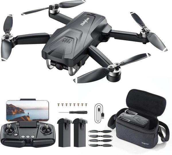 Holyton GPS Drone with Camera for Adults 4K,HT50 Quadcopter with Auto Return, Under 249g, FOV 120°, 5GHz Transmission, 2 Batteries 50-Min Flight Time, Follow Me, Foldable Drone, for Beginners - Image 2