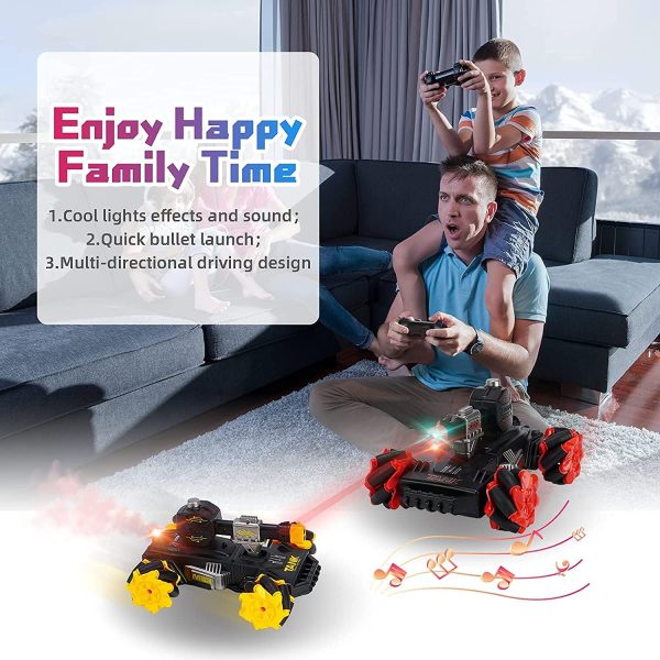 Contixo RC Battle Tank with Lighting Effect and Spray, 1:24 Scale Remote Control Crawler 2.4 GHz, Toys for Kids and Adults, 30 Min Play Gift for Boy Girl, SC6 - Image 9