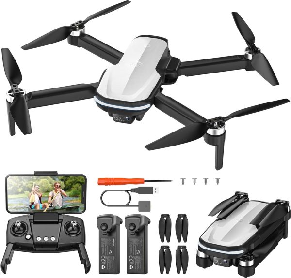 Holy Stone FPV Drone with 1080P HD Camera for Beginner Adults and Kids, HS280D Foldable RC Quadcopter with Brushless Motor, Optical Flow, Tap Fly, Voice Control, Gesture Selfie, 2 Modular Batteries - Image 2