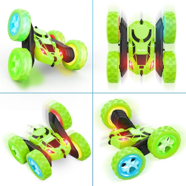 Remote Control Car, 360° Rolling Rotating 2.4GHz 4WD RC Cars for Kids, Boy Toys Age 6 7 8 9 10 Years Old, RC Crawlers for Boys Girls Birthday-Green - Image 7