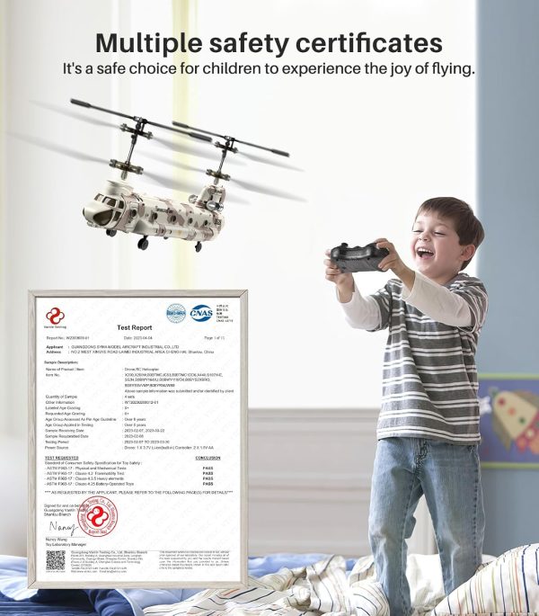 SYMA Remote Control Helicopter with 4*Spare Blades, 1* USB Cable, 1*Screwdriver, 2.4GHz RC Army Helicopter Ideal Gift for Kids Beginners - Image 7