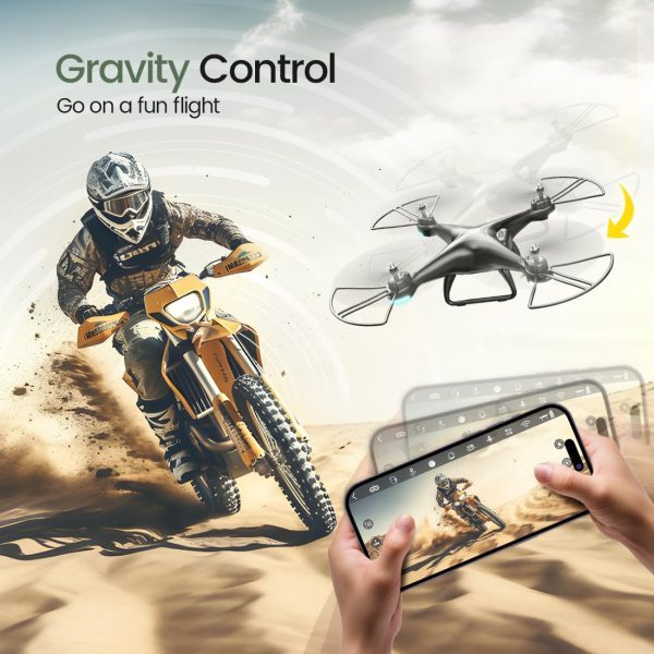 Holy Stone HS110D FPV RC Drone with 1080P HD Camera Live Video 120°Wide-Angle WiFi Quadcopter with Gravity Sensor, Voice & Gesture Control, Altitude Hold, Headless Mode, 3D Flip RTF 2 Batteries - Image 7