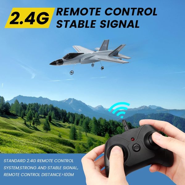 RC Plane, F-35 RC Airplane Ready to Fly, 2 Channel 2.4Ghz Remote Control Plane, Remote Control Airplanes for Kids Boys Girls Adults Beginners - Image 6